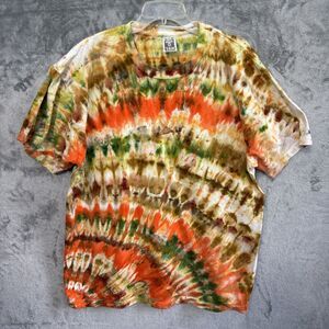 TAN Men’s 2XL Tie Dye Tshirt orange brown cotton short sleeve
